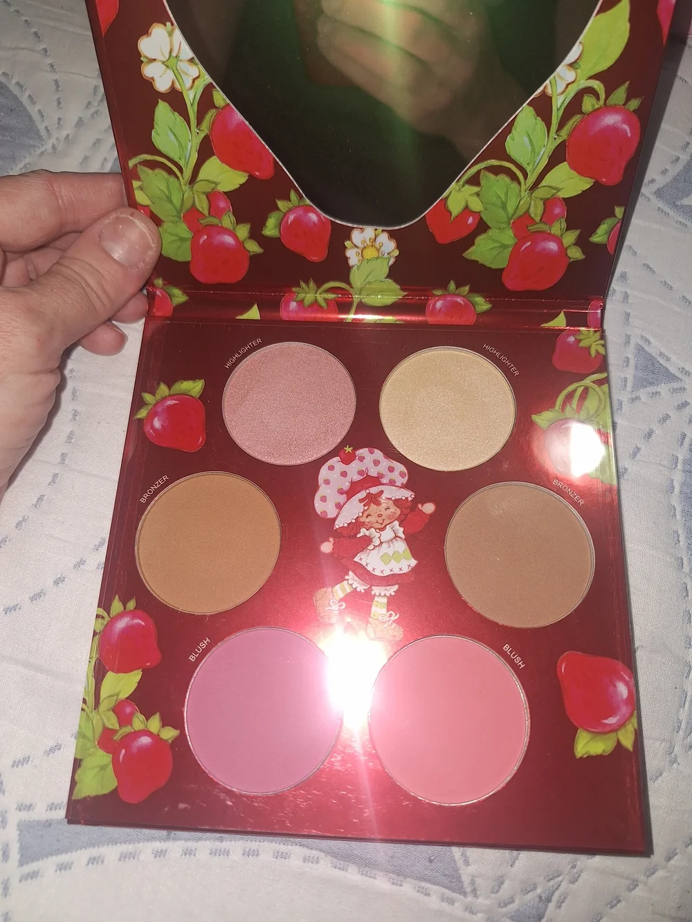 Strawberry Shortcake Cosmetic Bag Eyeshado Contour Lip Balm Makep Blenders